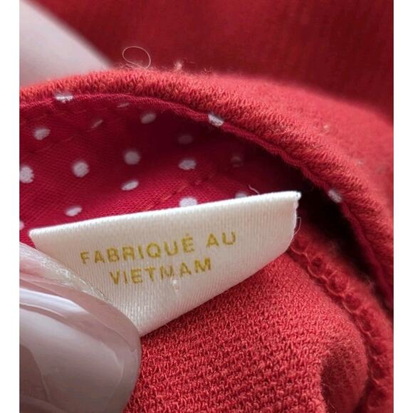 Maeve Anthropologie Red Deana Dress Holiday Flutter Sleeve Party Dress Sz Medium - Picture 9 of 16